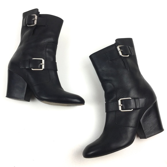 Giuseppe Zanotti black leather ankle boot buckle - Picture 6 of 7